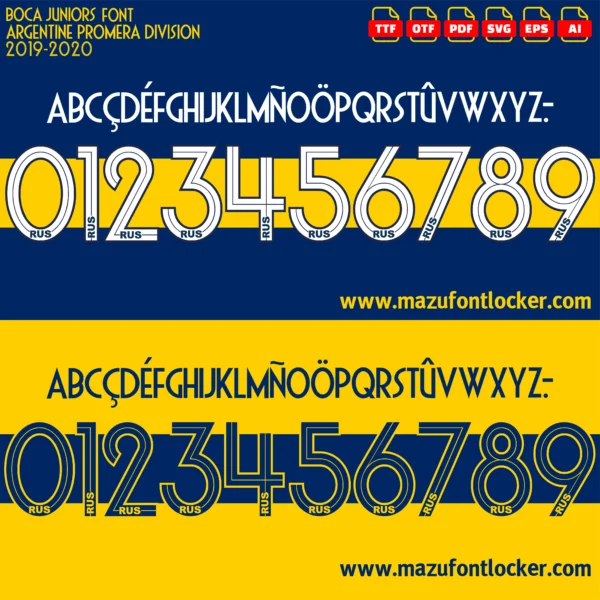 Boca Juniors 2019-2020 Font Vector – Ultimate Bombonera Warrior Masterpiece
