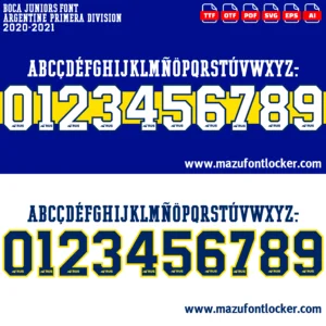 Boca Juniors 2020-2021 Font Vector – Stunning Xeneize Legacy Typeface