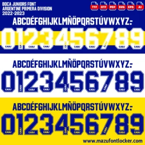 Boca Juniors 2022-2023 Font Vector – Legendary Boca La Bombonera Glory