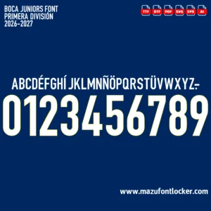 Boca Juniors 2026-2027 Font Vector – Epic La Bombonera Masterpiece