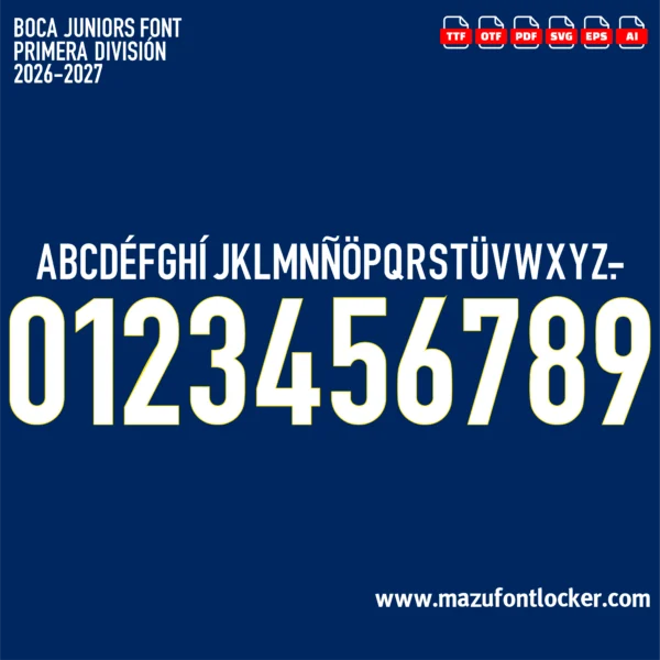 Boca Juniors 2026-2027 Font Vector – Epic La Bombonera Masterpiece