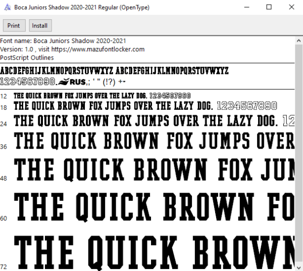 Boca Juniors 2020-2021 Font Vector – Stunning Xeneize Legacy Typeface