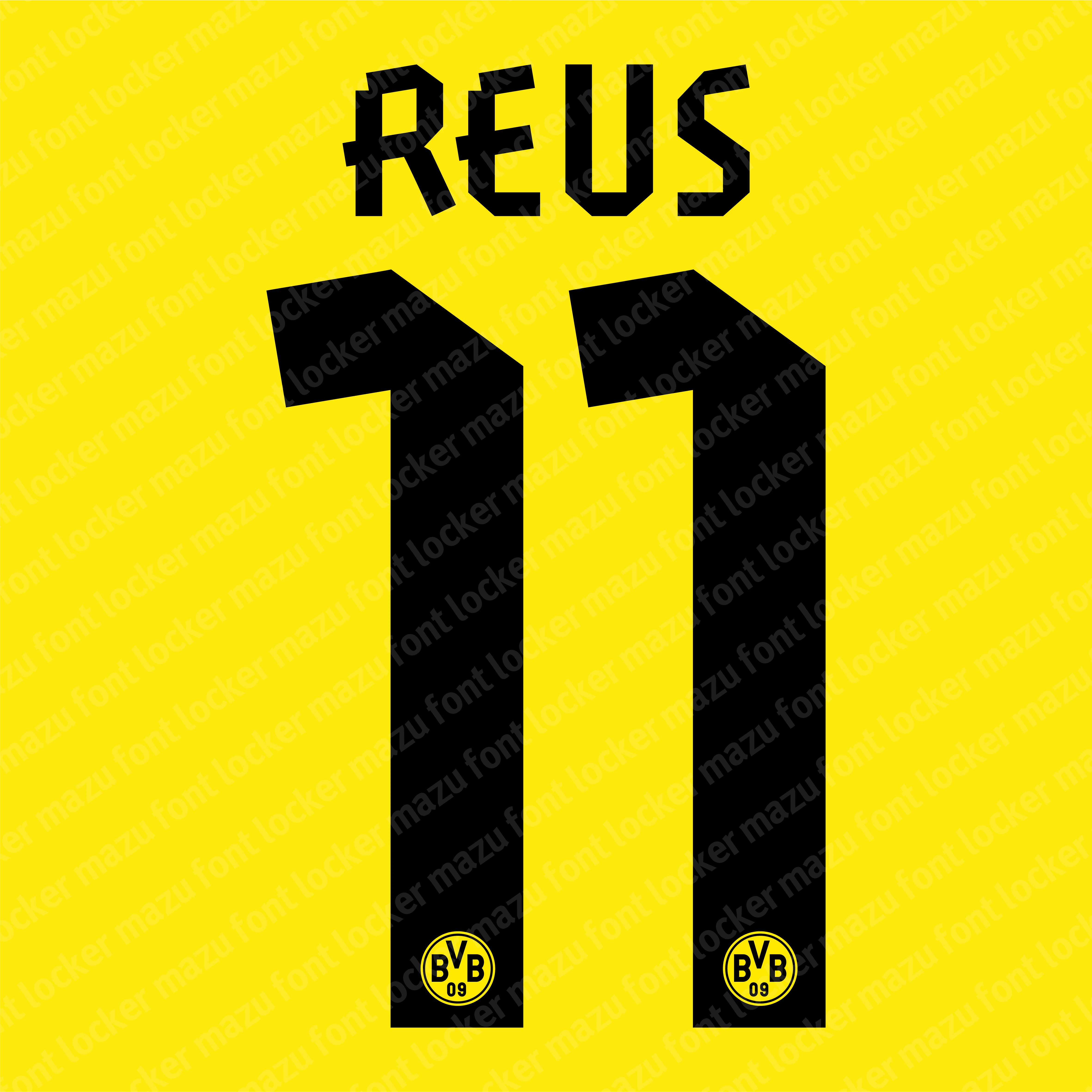 Borussia Dortmund 2012-2014 Font