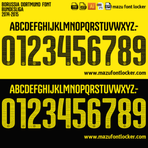 Borussia Dortmund 2014-2015 Font Vector – Legendary BVB Triumph Masterpiece