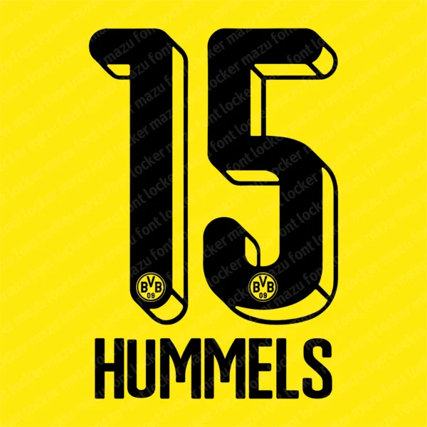 Borussia Dortmund 2015-2016 Font Vector – Epic Klopp Era Yellow Wall Masterpiece