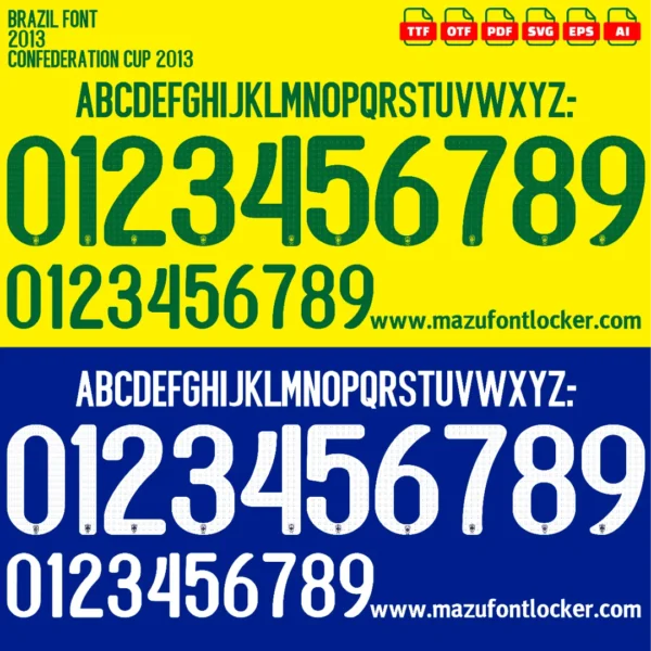Brazil Confederations Cup 2013 Font Vector – Stunning Seleção Champions Typeface