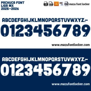 CF Pachuca 2025-2026 Font Vector – Epic Tuzos Legendary Masterpiece