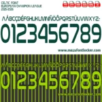 Celtic Champions League 2025-2026 Font Vector – Legendary Bhoys Victorious Masterpiece
