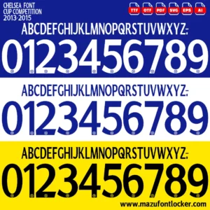 Chelsea 2013-2015 Font Vector – Stunning Blues Legacy Typeface