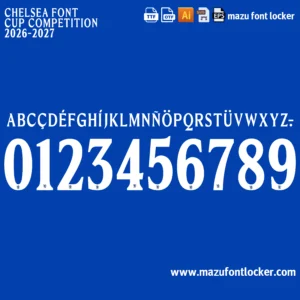 Chelsea 2026-2027 Font Vector – Epic Blues Legendary Masterpiece