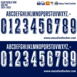 Club Puebla 2024-2025 Font Vector – Epic Blue Franja Masterpiece