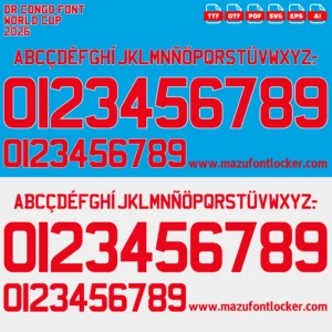 DR Congo World Cup 2026 Font Vector – Epic Leopards Ferocious Masterpiece