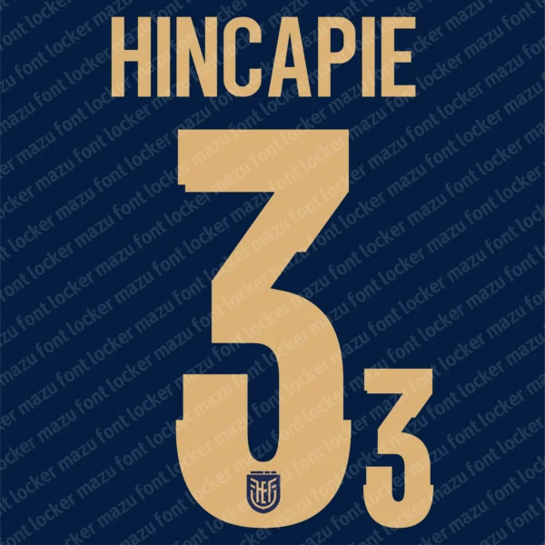 Ecuador World Cup 2026 Font Vector – Majestic La Tri Masterpiece