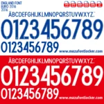 England Euro 2016 Font Vector – Legendary Three Lions Masterpiece
