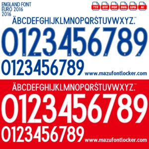 England Euro 2016 Font Vector – Legendary Three Lions Masterpiece