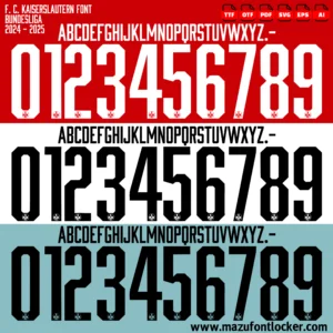 FC Kaiserslautern 2024-25 Font Vector – Legendary Red Devils Masterpiece