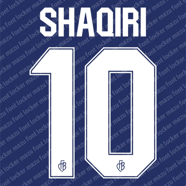 FC Basel 2025-2026 Font Vector – Elite Swiss Super League Jersey Style for Champions