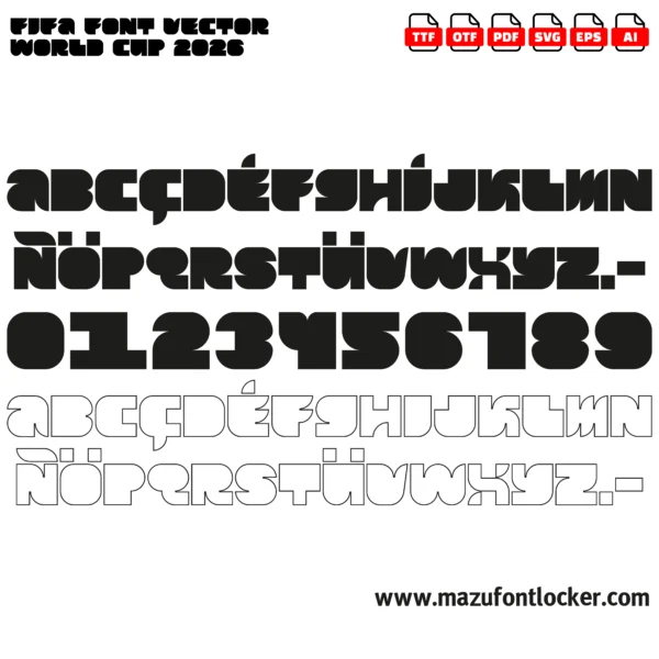 FIFA World Cup 2026 Font Vector – Epic Global Glory Triumphant Masterpiece