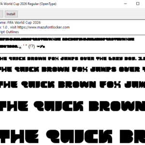 FIFA World Cup 2026 Font