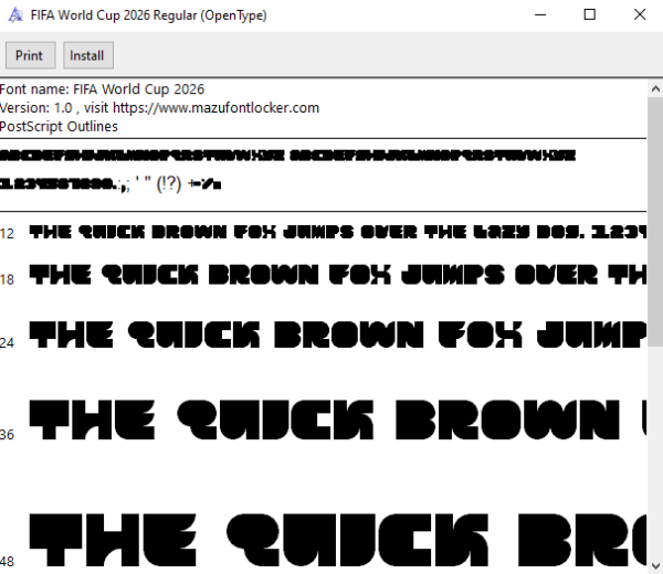 FIFA World Cup 2026 Font Vector – Epic Global Glory Triumphant Masterpiece