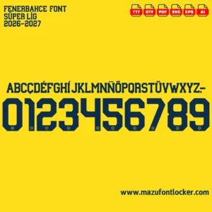 Fenerbahce 2026-2027 Font Vector – Stunning Kadıköy Masterpiece