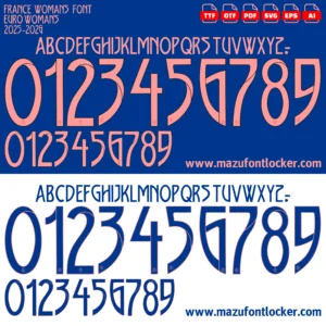 France Womens Euro 2025 Font Vector – Epic Les Bleues Masterpiece