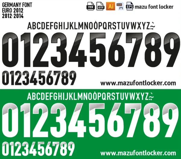 Germany Euro 2012 Font Vector – Unstoppable German Machine Masterpiece