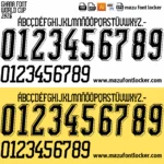 Ghana World Cup 2026 Font Vector – Powerful Black Stars Premium Vector