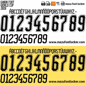 Ghana World Cup 2026 Font Vector – Powerful Black Stars Premium Vector