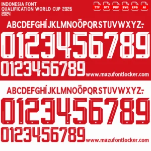 Indonesia 2024 Font Vector – Epic Garuda Merah Putih Triumphant Glory