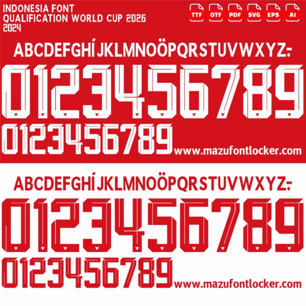 Indonesia 2024 Font Vector – Epic Garuda Merah Putih Triumphant Glory