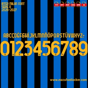 Inter Milan 2026-2027 Font Vector – Legendary Nerazzurri Power Design