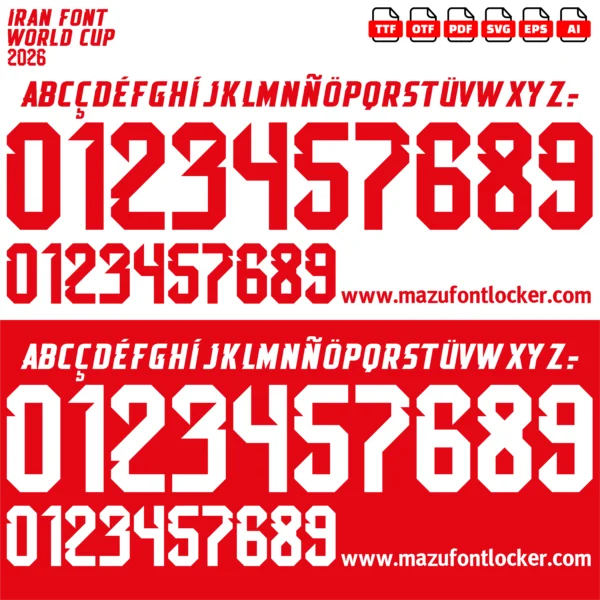 Iran World Cup 2026 Font Vector – Epic Persian Warriors Masterpiece