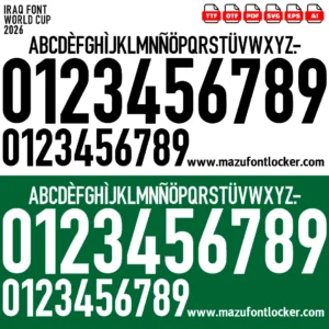 Iraq World Cup 2026 Font Vector – Epic Lions of Mesopotamia Masterpiece
