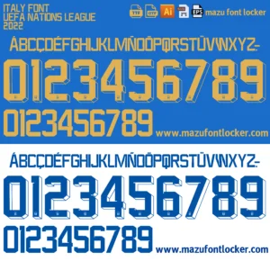 Italy 2022 Font Vector – Stunning Azzurri Victory Masterpiece