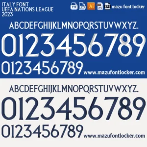 Italy 2023 Font Vector – Glorious Azzurri Masterpiece