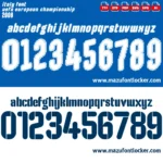 Italy Euro 2008 Font Vector – Legendary Azzurri Italian Glory