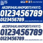 Italy World Cup 1994 Font Vector – Legendary Blue Glory Design