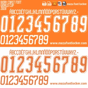 Ivory Coast World Cup 2026 Font Vector – Epic Elephants Masterpiece