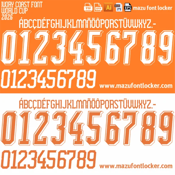 Ivory Coast World Cup 2026 Font Vector – Epic Elephants Masterpiece