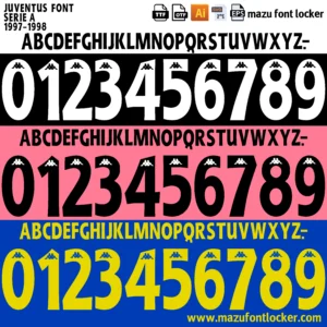 Juventus 1997-1998 Font Vector – Legendary Bianconeri Masterpiece
