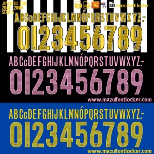 Juventus 2004-2005 Font Vector – Legendary Bianconeri Championship Masterpiece