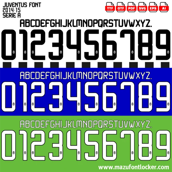 Juventus 2014-2015 Font Vector – Triumphant Bianconeri Masterpiece