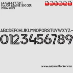 LA Galaxy 2026-2027 Font Vector – Epic Cosmic Blue & Gold Masterpiece
