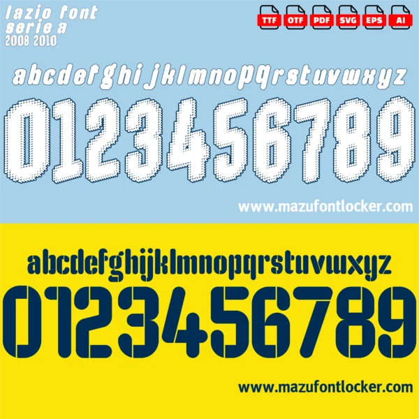 Lazio 2008-2010 Font Vector – Legendary Biancocelesti Masterpiece