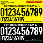Malaysia 2025 Font Vector – Epic Harimau Malaya Triumphant Glory