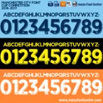 Manchester City 2016-2017 Font Vector – Legendary Sky Blues Triumph Masterpiece