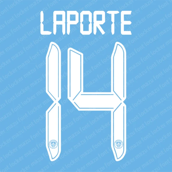 Manchester City 2021-2022 Font Vector – Legendary Sky Blue Retro Masterpiece