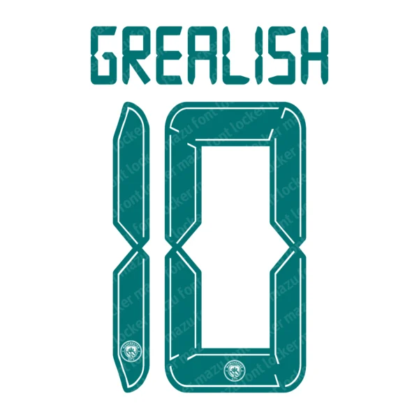 Manchester City 2021-2022 Font Vector – Legendary Sky Blue Retro Masterpiece