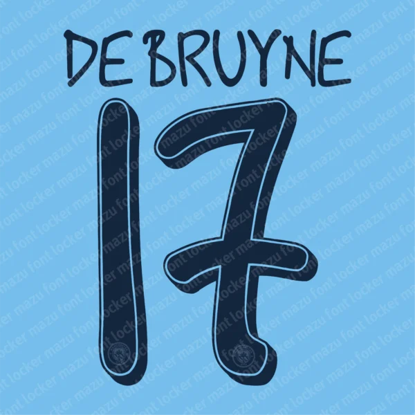 Manchester City 2024-2025 Font Vector – Epic Sky Blue Masterpiece